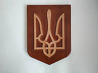 Резьба по дереву "Герб Украины" 400х550х36 мм