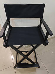 Стілець гримерний, режисерський, розкладний-колір чорний:ZD-2135