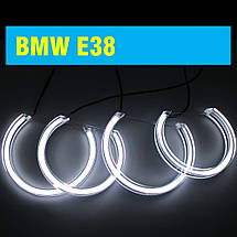 Ангельські очі crystal (4*131 мм) LED для BMW E38 білий, фото 2