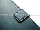 Синій чохол книжка портмоне в шкірі PU для Lenovo phab 2 pro pb2-690m із застібкою від Akabella, фото 5