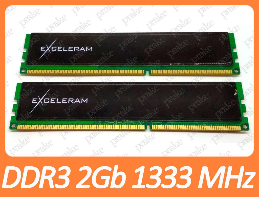 DDR3 4GB (2x2Gb) 1333 MHz (PC3-10600) CL9 Exceleram, фото 1