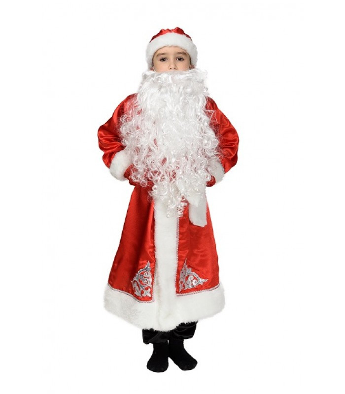 Дитячий карнавальний костюм ДІД МОРОЗ на 5,6,7,8,9,10 років, новорічний костюм СВЯТИЙ МИКОЛАЙ для дитини