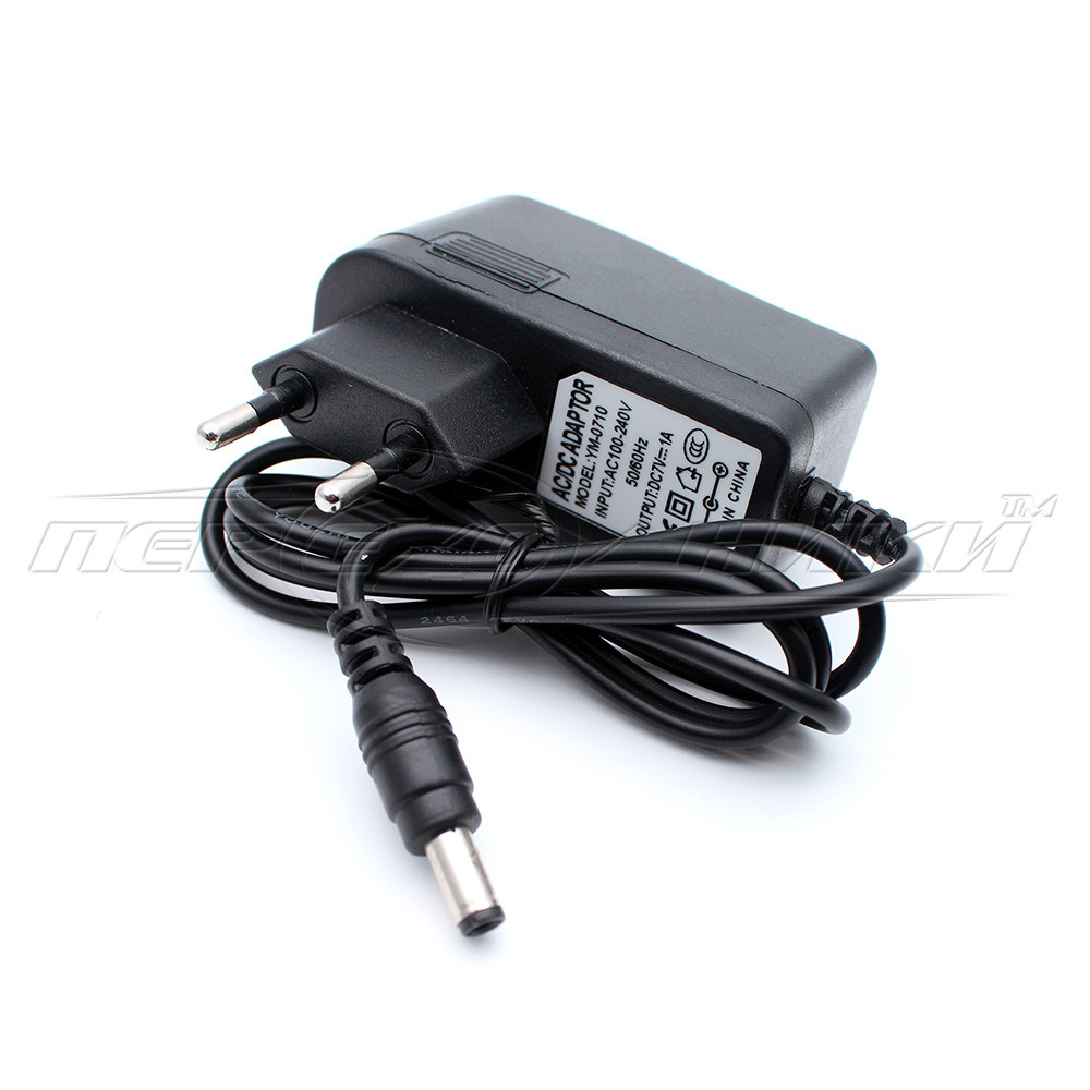 Импульсный блок питания 7V 1A (7Вт), штекер 5.5х2.5 мм, 0.9 м (хорошее ...