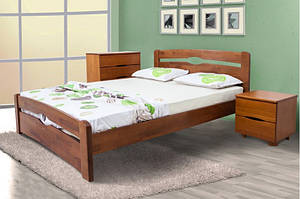 Ліжко Кароліна з підніжкою 160 х 200 см (горіх світлий)