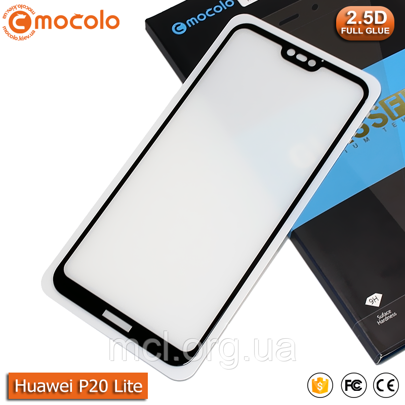 Захисне скло Mocolo Huawei P20 Lite (Black) - Full Glue, фото 1