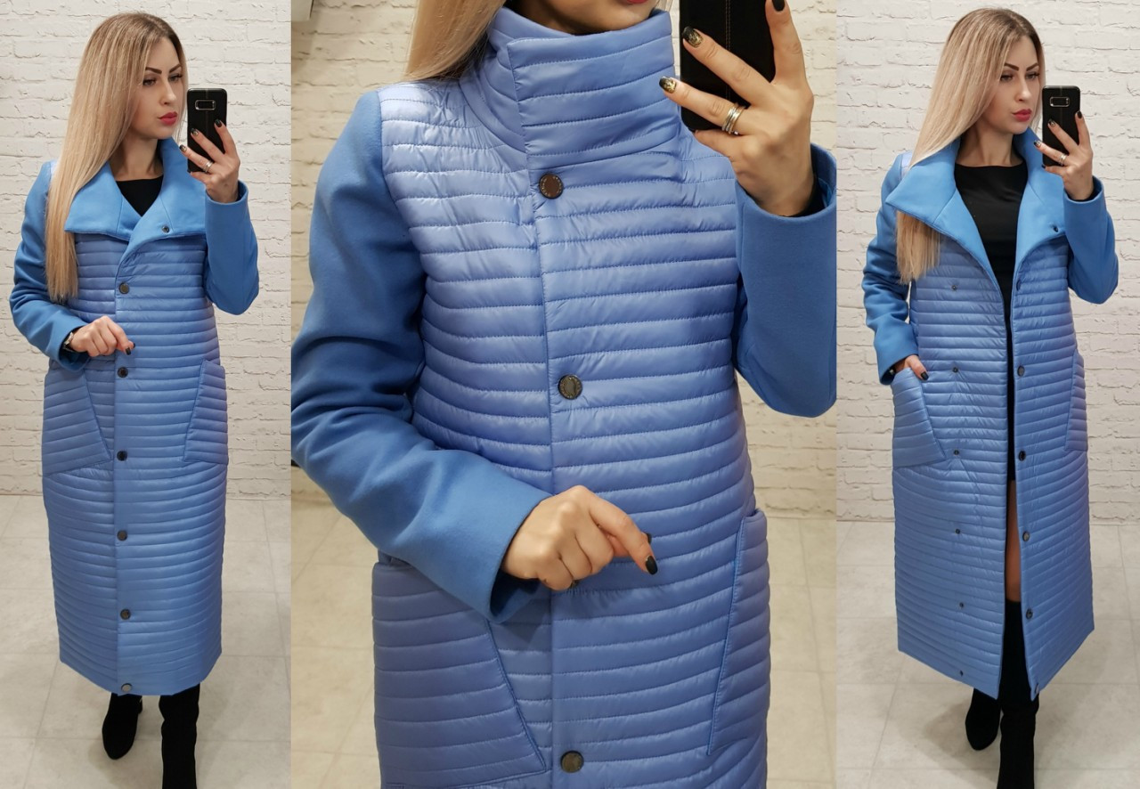 Пальто куртка кокон арт. 138 джинс