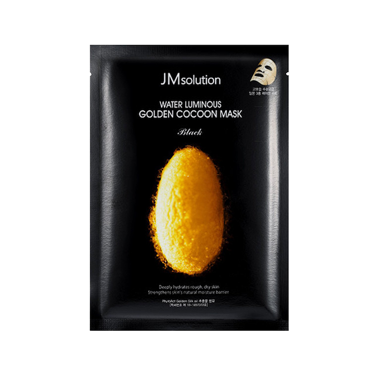 JMsolution Water Luminous Golden Cocoon Mask Black Маска з протеїнами золотого кокона шовкопряда