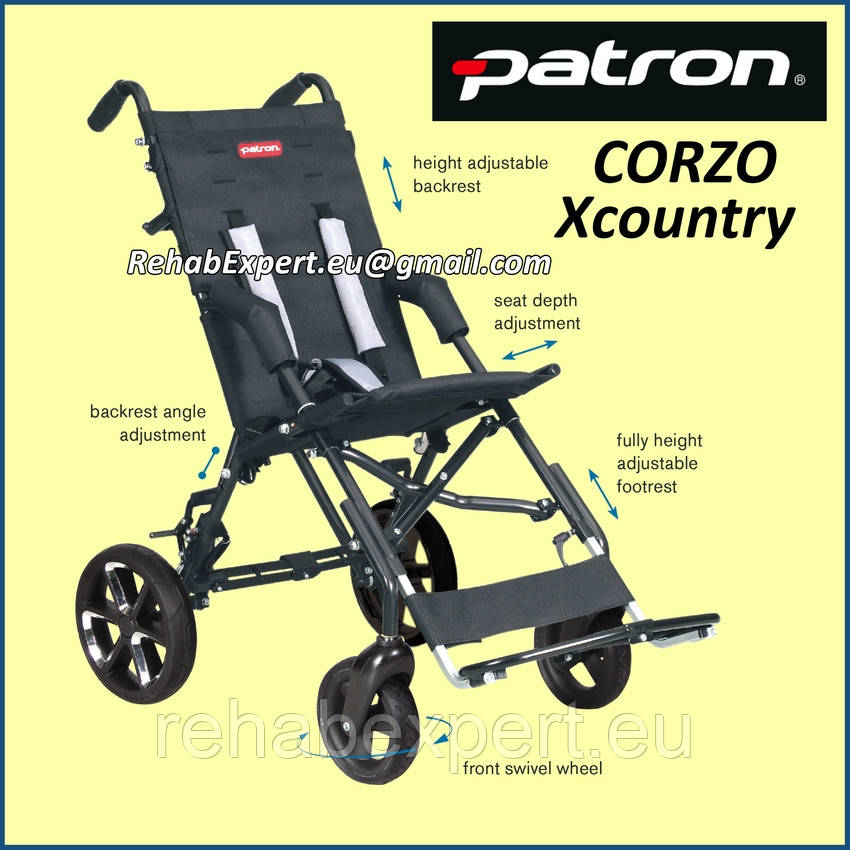 Спеціальна коляска для дітей із ДЦП Patron CORZO Xcountry Rehab Buggy CRX 38 Special Needs Stroller