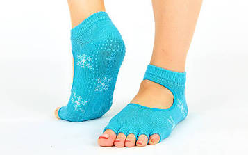 Шкарпетки для йоги і танців без пальців (поліестер, бавовна, PVC, р-р 36-41)