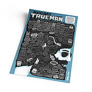 Скретч постер #100 Дел Trueman edition (російський язичок) у тубусі, фото 3