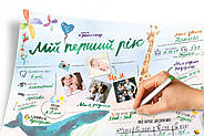 Бебіпостер «Мій перший рік» (українська мова) у тубусі, фото 2