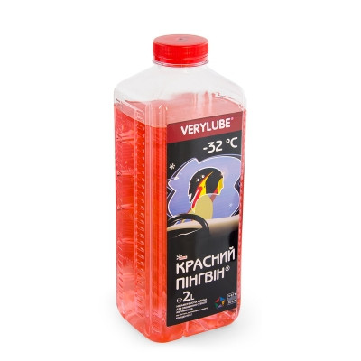 Незамерзна рідина для склоомивача із сильним мийним ефектом "Червоний пінгвін" — 32 0С.