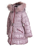 Пальто-пуховик для дівчинки Snowimage В604 колір корал розмір 110-134
