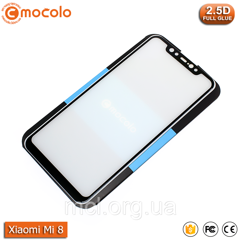 Захисне скло Mocolo Xiaomi Mi 8 (Black) - Full Glue, фото 1