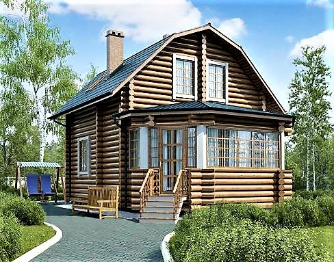 Будинок з оциліндрованої колоди 7х10 м