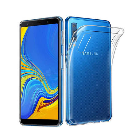 Ультратонкий 0,3 мм чохол для Samsung Galaxy A7 2018 прозорий, фото 2