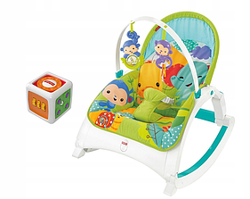 Крісло-гойдалка FISHER PRICE + розвивальний куб