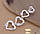 Підвіска "4Hearts" Sterling Silver+ланцюжок в подарунок, фото 3