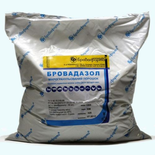 Бровадазол 100 г порошок ангельминтик широкого спектру дії