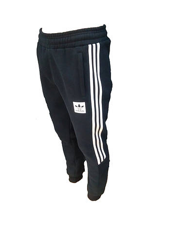 Чоловічі зимові спортивні штани Adidas манжет (Туреччина), фото 3
