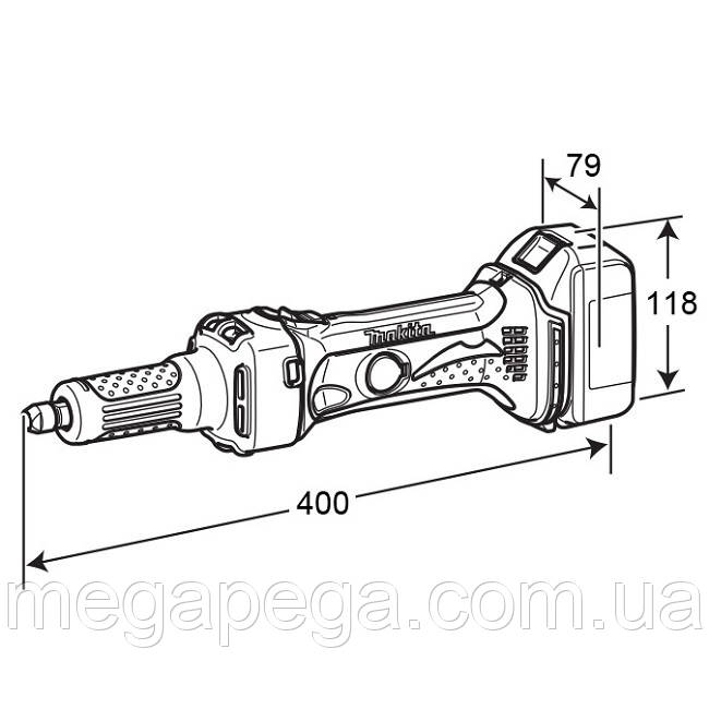 Акумуляторна пряма шліфмашина Makita DGD800Z