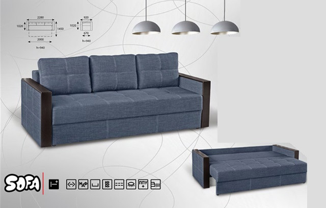 Диван розкладний в вітальню Сіті Sofa