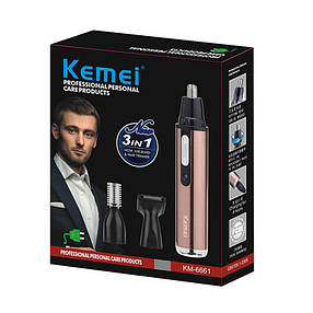 Тример для волосся 3в1 KEMEI KM-6661, фото 4