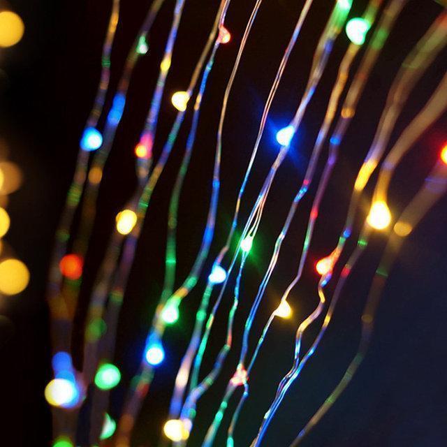 Гірлянда Штора на мідному дроті 3х1 м, 200 LED, різнокольоровий