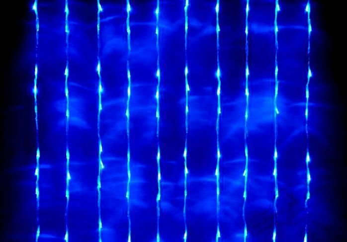 Гірлянда Штора на мідному дроті 3х2 м, 320 LED, колір: синій