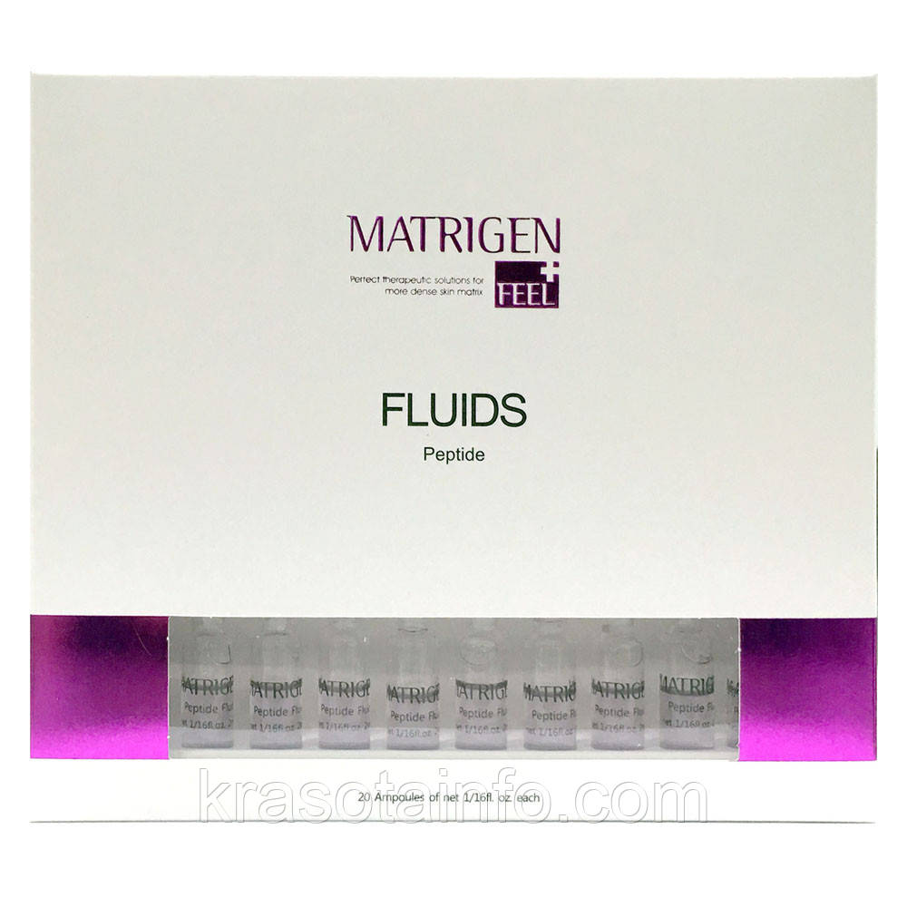 Флюїд від зморшок для еластичності і пружності шкіри Matrigen Peptide Fluids 20 шт * 2 мл