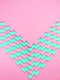 М'яка підлога килимок-пазл Eva-Line "Веселка" бірюзовий-рожевий (20 пазлів, 5 кв. м) 1 сорт