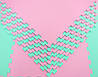 М'яка підлога килимок-пазл Eva-Line "Веселка" бірюзовий-рожевий (20 пазлів, 5 кв. м) 1 сорт, фото 3