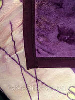 Плед акриловый облегченный True Love Цветочные фиолетовые полосы (180x230)