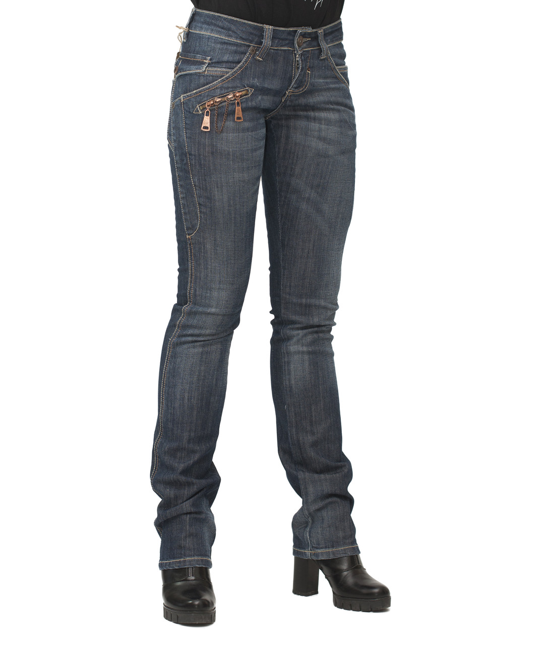 Джинси жіночі Crown Jeans модель 1063 (D-1105) Vintage Denim