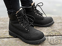 Жіночі черевики Timberland Classic Black Boots Winter (з хутром), фото 2