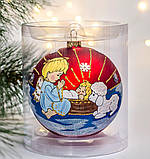 Куля скляна "Порося з ялинкою" 100 мм, фото 2