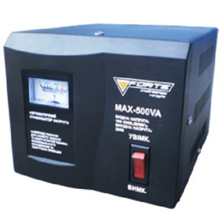 Стабилизатор напряжения Forte MAX-500VA NEW - фото 1 - id-p56584789