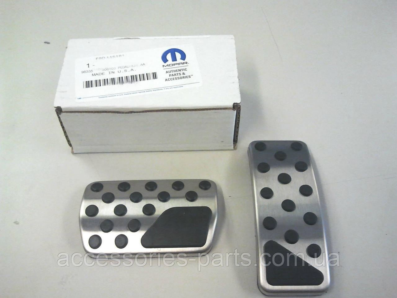 Комплект накладок на педалі Jeep Grand Cherokee Durango 11-2018 Новий Оригінальний, фото 1