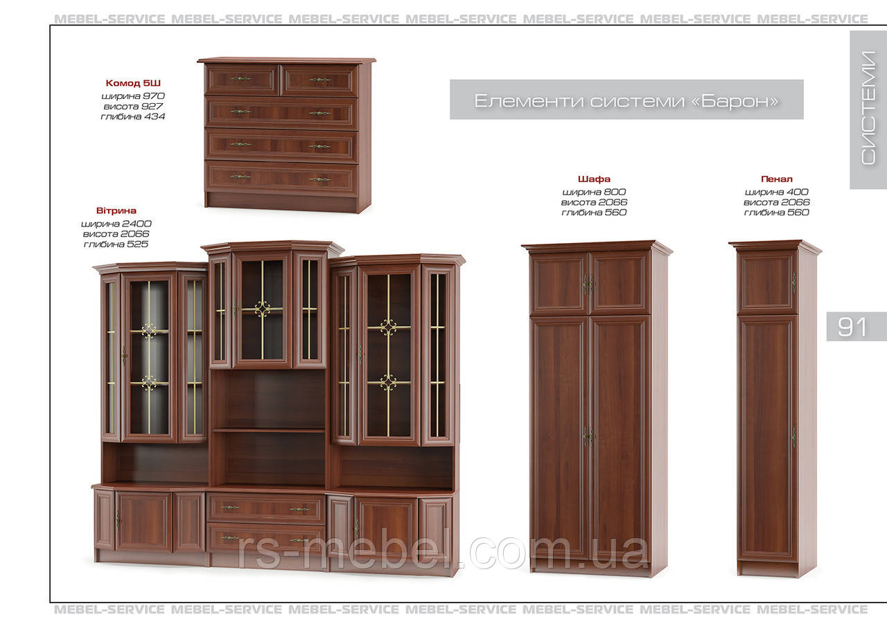 Модульная система "Барон" (Мебель-Сервис) купить в интернет магазине ...