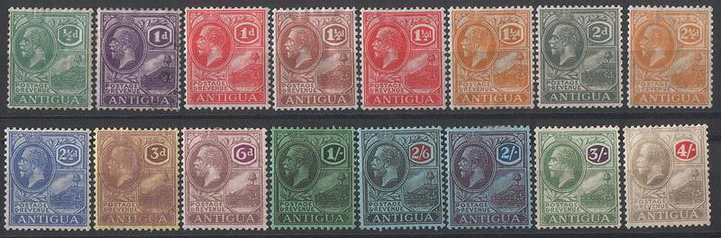 Antigua 1921 SG#62-80