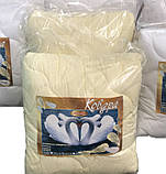 Тепла ковдра двоспальна 180х210 (ск.лебежний пух/бавовна) (3272), фото 3