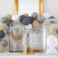 Тайська гірлянда "Sand grey" (35 кульок) петля, фото 6