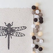 Тайська гірлянда "Taupe" (20 кульок) лінія від USB, фото 5