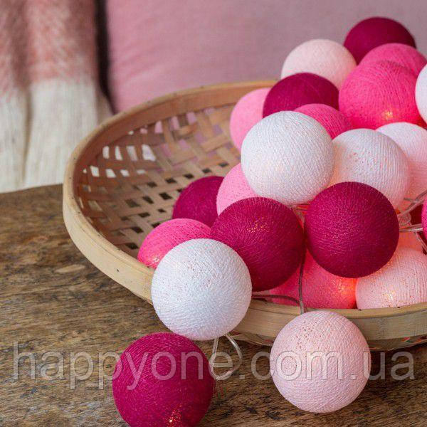 Тайська гірлянда "Pink" (20 кульок) петля