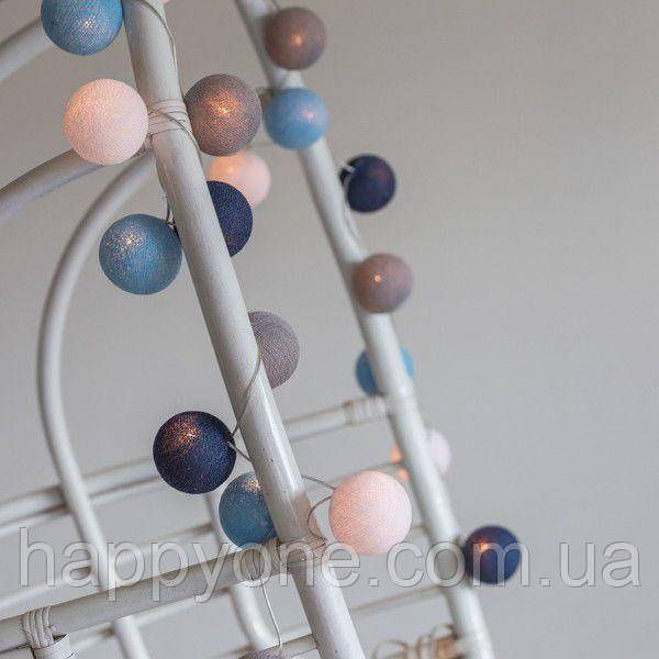 Тайська LED-гірлянда "Sailor blue" (20 кульок) на батарейках