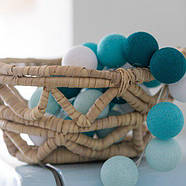 Тайська гірлянда "Aqua" (20 кульок) лінія від USB, фото 4