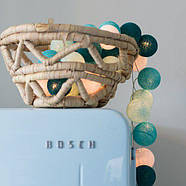 Тайська гірлянда "Aqua" (20 кульок) лінія від USB, фото 3