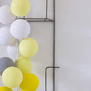 Тайська LED-гірлянда "Yellow-Stone" (20 кульок) на батарейках, фото 4