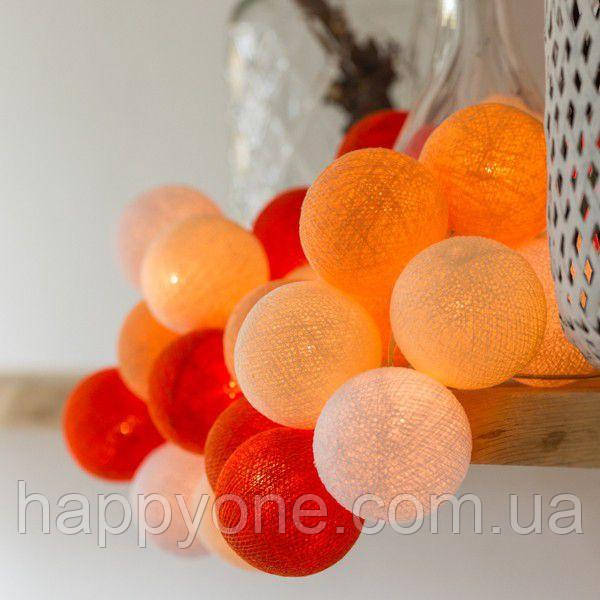 Тайська гірлянда "Orange" (20 кульок) лінія від USB