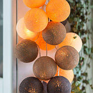 Тайська LED-гірлянда "Clay" (10 кульок) на батарейках, фото 5